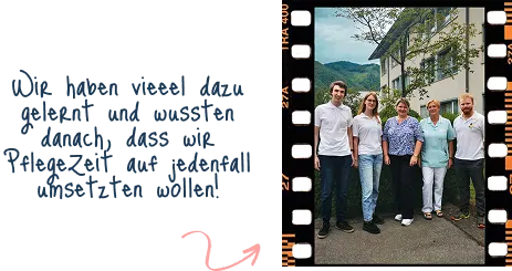 Das Pflegezeit-Team bei der Arbeit im Bezirks Alten-Pflegeheim Micheldorf.
