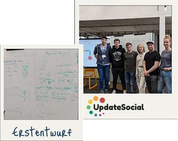 Erste Ideen und Entwürfe bei dem Sozialen Hackathon UpdateSocial